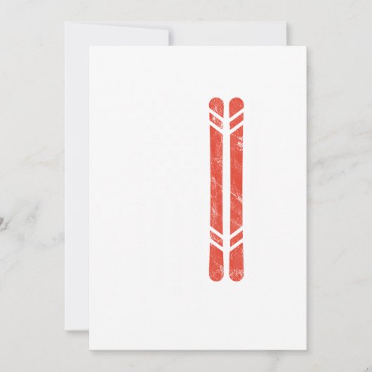 USA Flog Skier Skiing Winter Sports Mountains Kaart (Voorkant)