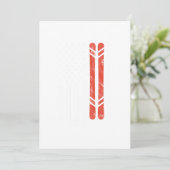 USA Flog Skier Skiing Winter Sports Mountains Kaart (Staand voorkant)