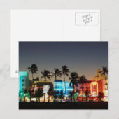 USA, Florida, Miami Beach, Ocean Drive, Art Deco Briefkaart (Voorkant / Achterkant)