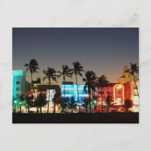 USA, Florida, Miami Beach, Ocean Drive, Art Deco Briefkaart