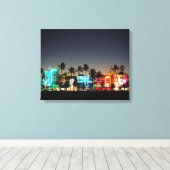 USA, Florida, Miami Beach, Ocean Drive, Art Deco Canvas Afdruk (Insitu (Houten vloer))