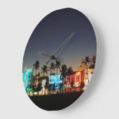 USA, Florida, Miami Beach, Ocean Drive, Art Deco Grote Klok (Hoek)