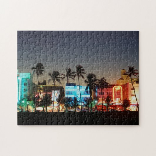 USA, Florida, Miami Beach, Ocean Drive, Art Deco Legpuzzel (Horizontaal)