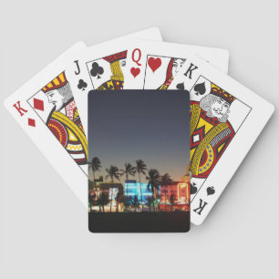 USA, Florida, Miami Beach, Ocean Drive, Art Deco Pokerkaarten