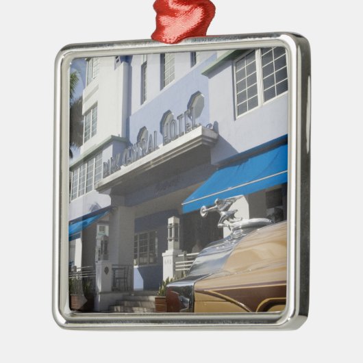 USA, Florida, Miami Beach: South Beach, Art Deco Metalen Ornament (Links)