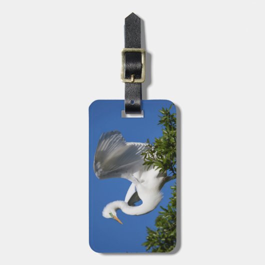 USA, Florida, St. Augustine, Egret Bagagelabel (Voorkant verticaal)