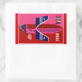 USA ~ Fly BOAC Rechthoekige Sticker (Tas)