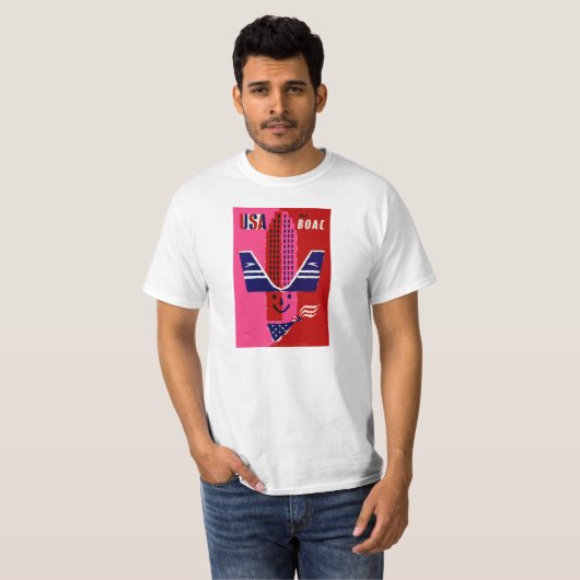USA ~ Fly BOAC T-shirt (Voorkant volledig)
