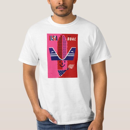 USA ~ Fly BOAC T-shirt (Voorkant)