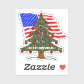 USA Forest Camouflage Kerstmis Sticker (Vel)