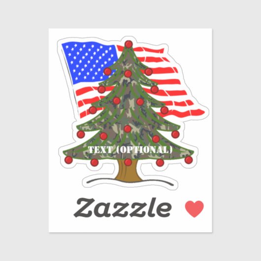 USA Forest Camouflage Kerstmis Sticker (Vel)