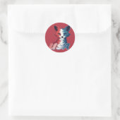 USA Fox Ronde Sticker (Tas)