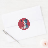 USA Fox Ronde Sticker (Envelop)