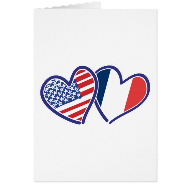 USA France Love Hearts (Voorkant)