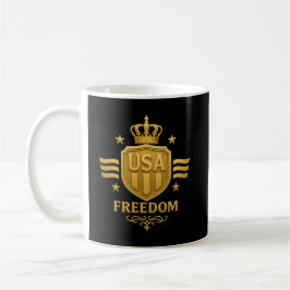 USA Freedom Golden Emblem Classic Mug Koffiemok