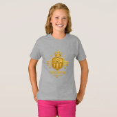 USA Freedom Golden Emblem meisjes basic T-shirt (Voorkant volledig)