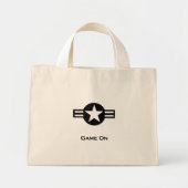 USA Game On zwart Mini Tote Bag (Voorkant)