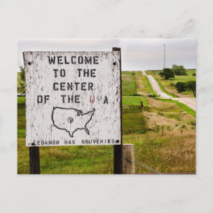 USA Geographic Center - Libanon, Kansas Briefkaart