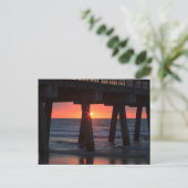 USA, Georgia, Tybee Island, Tybee Pier Briefkaart (Staand voorkant)