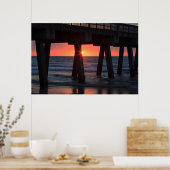 USA, Georgia, Tybee Island, Tybee Pier Poster (Keuken)