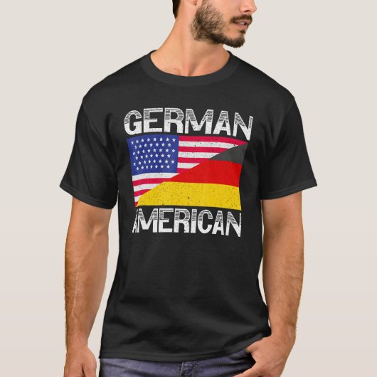 USA Germany Flag German American Von Steuben Day 2 T-shirt (Voorkant)