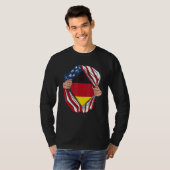 USA Germany Flag German American Von Steuben Day 3 T-shirt (Voorkant volledig)
