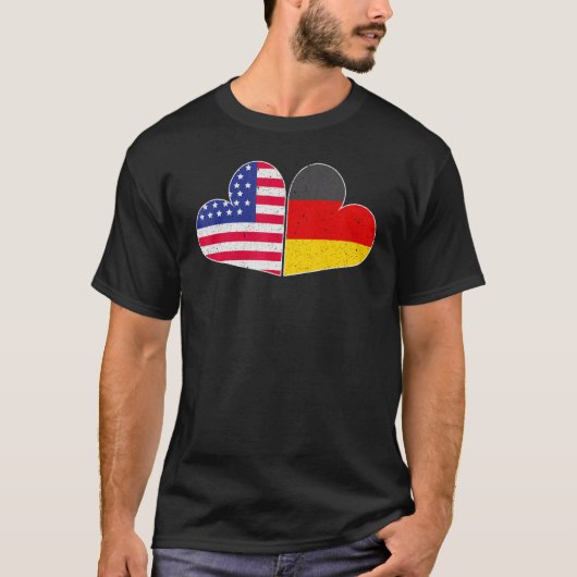 USA Germany Flag German American Von Steuben Day 5 T-shirt (Voorkant)