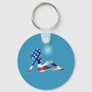USA Girl Blue Sleutelhanger