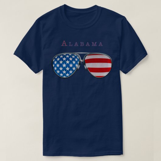 USA GLAZEN ALABAMA TShirt (Design voorkant)