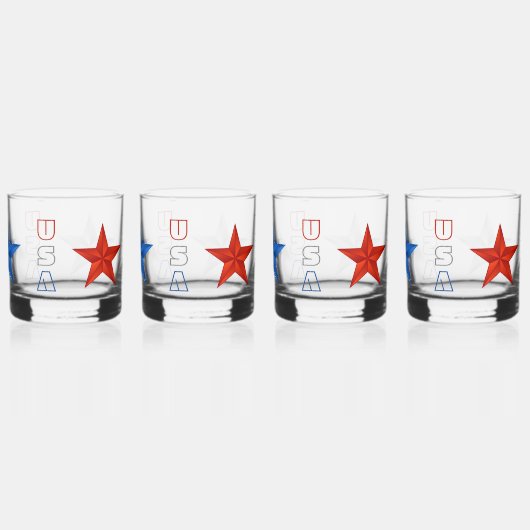 USA Glazen Drinkware Set (Rechts)