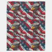 USA Glory Blanket Eagle and Flag for July 4th Fleece Deken (Voorkant)
