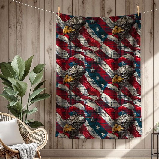 USA Glory Deken Adelaar en Vlag voor 4 juli