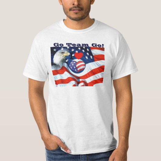 USA, Go Team Go!_ T-shirt (Voorkant)