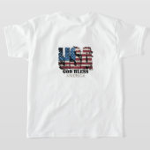 USA God Bless America Kids' T-shirt (Laag Achter)