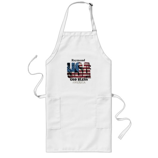 USA God Bless America Lang Schort (Voorkant)