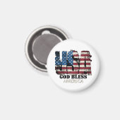 USA God Bless America Magneet (Voorkant / Achterkant)