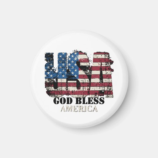 USA God Bless America Magneet (Voorkant)