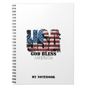 USA God Bless America Notitieboek