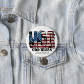 USA God Bless America Ronde Button 7,6 Cm (In situ)