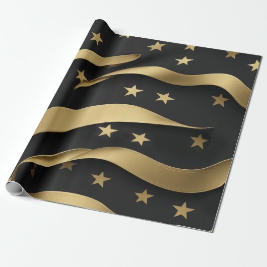 USA Goes Gold Cadeaupapier (Uitgerold)