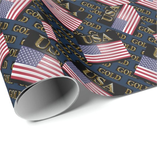 USA GOLD CADEAUPAPIER (Rol Hoek)