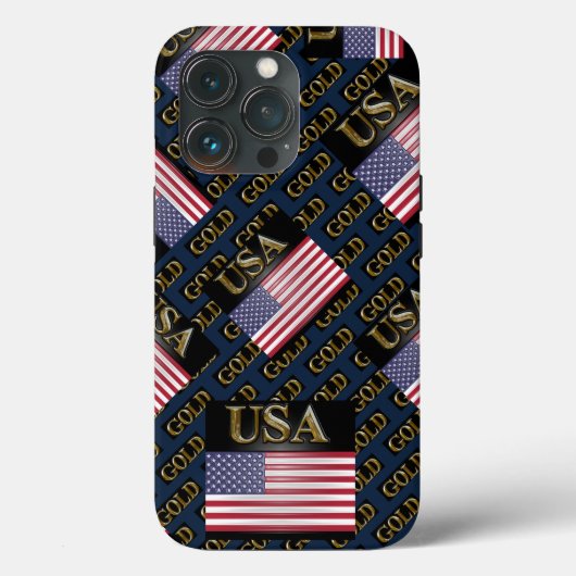 USA GOLD Case-Mate iPhone CASE (Achterkant)