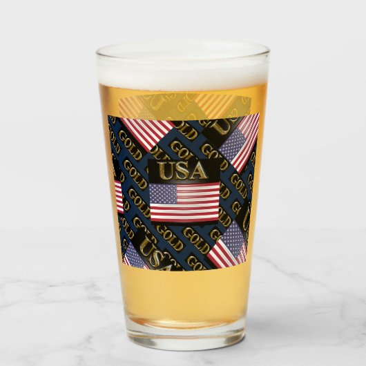 USA GOLD GLAS (Voorkant gevuld)