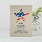 USA Gold Patriotic Uitnodiging (Staand voorkant)