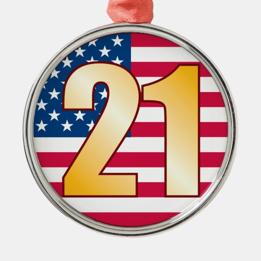 USA Gold.pdf Metalen Ornament (Voorkant)