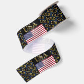 USA GOLD SATIJNEN LINT (Achterkant)