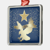 USA Gold Star Eagle Metalen Ornament (Links)