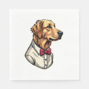 USA Golden Retriever Vintage Patriottisch Hond Shi Servet