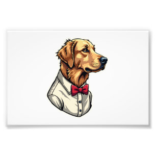 USA Golden Retriever Vintage Patriottische Hond Sh Foto Afdruk