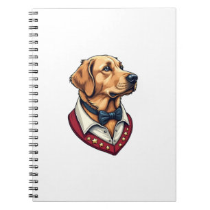 USA Golden Retriever Vintage Patriottische Hond Sh Notitieboek